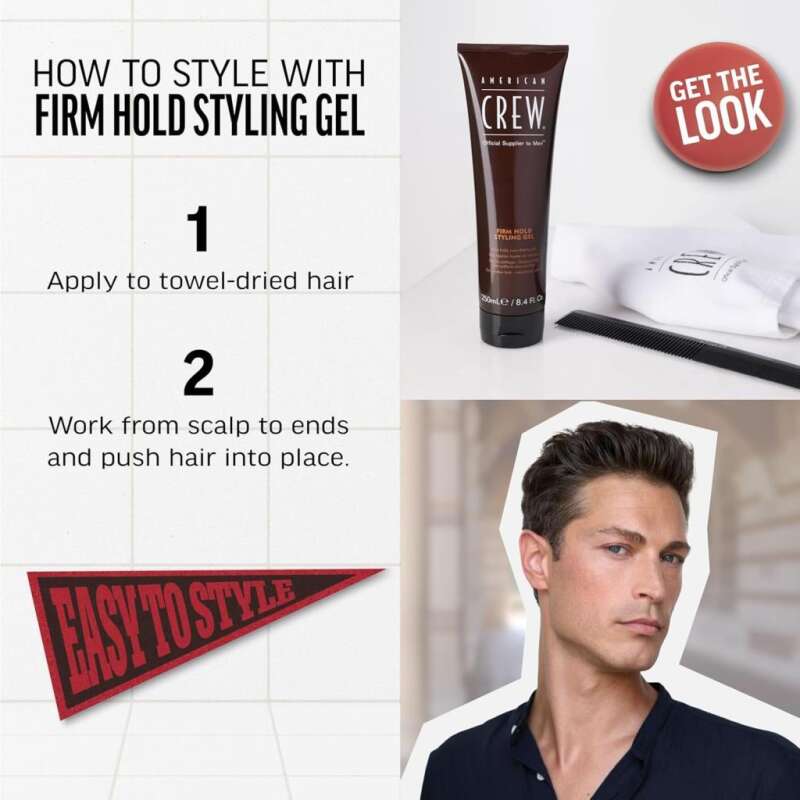 American Crew Firm Hold Styling Gel Yüksek Tutuşlu Jel 390 ml - 3