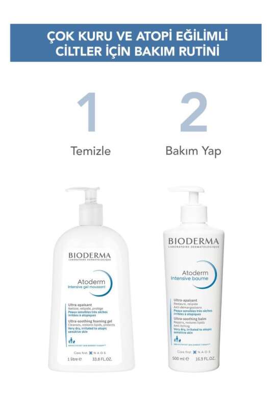 Bioderma Atoderm Intensive Yatıştırıcı Cilt Temizleyici Jel 1000 ml - Kuru, Hassas ve Atopik Ciltler için Hipoalerjenik, Nemlendirici Temizleyici Jel - 7