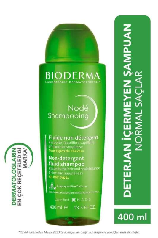 Bioderma Nodé Fluid Şampuan 400 ml - Tüm Saç Tipleri İçin Deterjansız Günlük Saç Bakım Şampuanı - 1