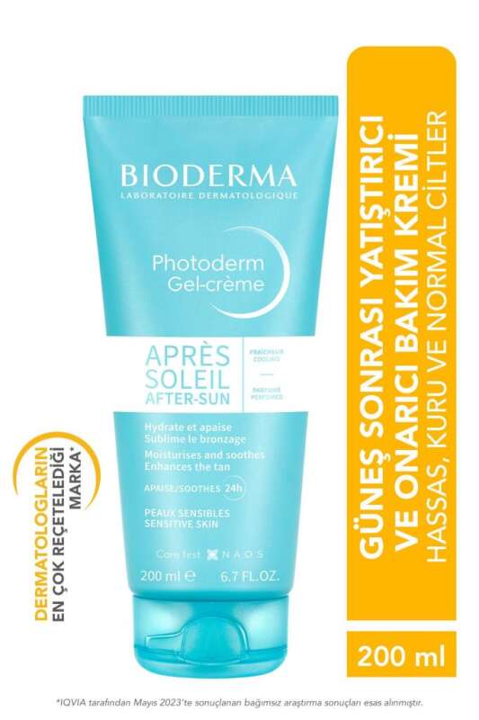 Bioderma Photoderm After Sun Jel Krem 200 ml - Güneş Sonrası Hassas Ciltler İçin Nemlendirici ve Yatıştırıcı Bakım? - 1