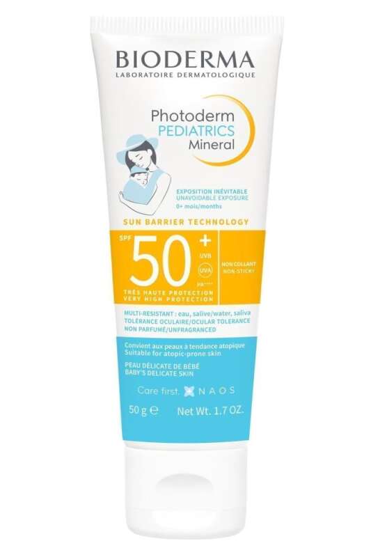 Bioderma Photoderm Pediatrics Mineral SPF50+ Yeni Doğan Bebekler İçin Hipoalerjenik Güneş Koruyucu Krem 50 ml - 1