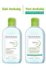 Bioderma Sebium H2O Yüz ve Makyaj Temizleme Suyu 500 ml - Yağlı ve Problemli Ciltler için Gözenek Arındırıcı, Hipoalerjenik Misel Su - Bioderma (1)