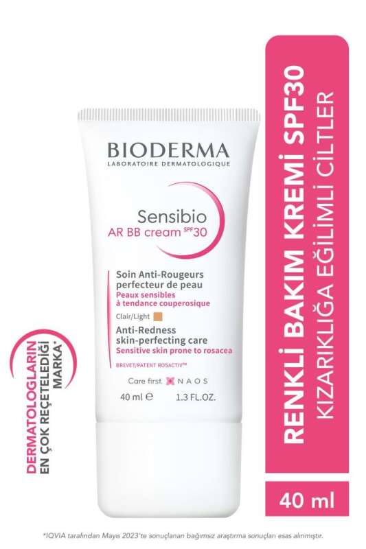 Bioderma Sensibio AR BB SPF 30 Kızarıklık Karşıtı Bakım Kremi 40 ml - Hassas Ciltler İçin Renk Düzeltici ve Güneş Koruyucu - 1