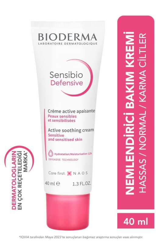 Bioderma Sensibio Defensive Besleyici Günlük Bakım Kremi 40 ml - Hassas Ciltler İçin Nemlendirici ve Bariyer Koruyucu - 1