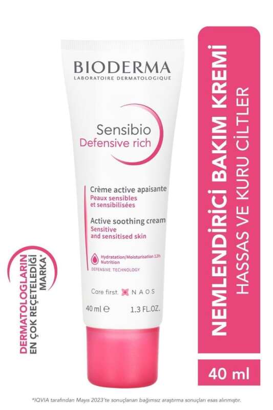 Bioderma Sensibio Defensive Rich Hassas Ciltleri Besleyici Günlük Bakım Kremi 40 Ml - 1