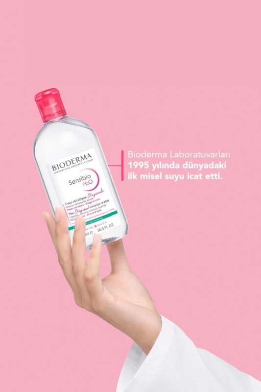 Bioderma Sensibio H2O Makyaj Temizleyici Misel Su 500 ml - Hassas Ciltler için Hipoalerjenik ve Yatıştırıcı Temizleme Suyu - 10