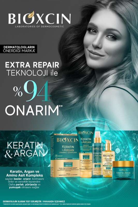 Bioxcin Keratin ve Argan Onarıcı Şampuan 300 ml – Yıpranmış Saçlar İçin Etkili Bakım - 8