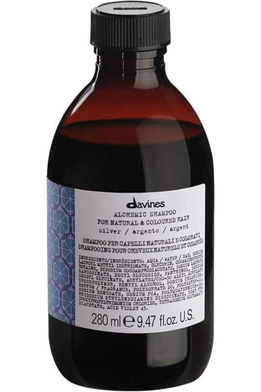 Davines Alchemic Silver Gümüş Şampuan 280 ml | Sarı Tonları Azaltan ve Soğuk Işıltı Sağlayan Şampuan - 1