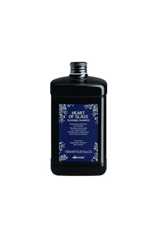 Davines Heart Of Glass Silkening Mavi Tonlama ve Bakım Şampuanı 1000 ml | Sarı ve Açık Renkli Saçlar İçin Renk Koruma - 1