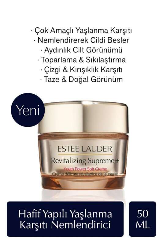 Estée Lauder Revitalizing Supreme Youth Power Soft Nemlendirici Krem 50 ml - Gençlik Dolu ve Yumuşak Cilt İçin Yoğun Nemlendirici Bakım - 1