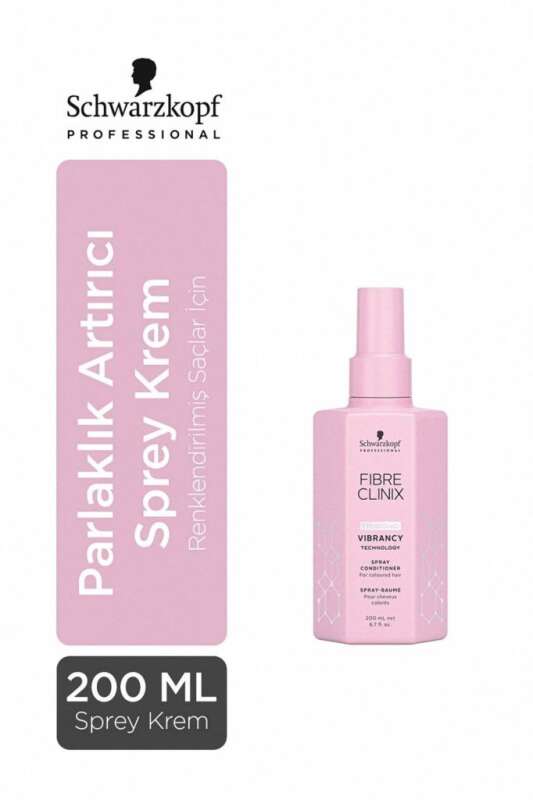 Schwarzkopf Fibre Clinix Vibrancy Parlaklık Artırıcı Sprey Krem 200ml | Parlaklık ve Canlılık Veren Saç Spreyi - 1