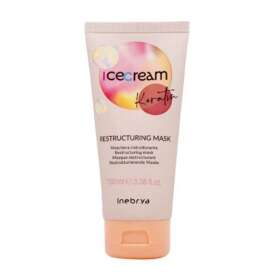 Inebrya Ice Cream Keratin Restructuring Mask 100 ml | Zayıflamış ve Hasar Görmüş Saçları Güçlendiren Yoğun Onarıcı Maske - Inebrya