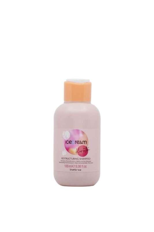 Inebrya Ice Cream Keratin Restructuring Shampoo 100 ml | Hasar Görmüş Saçlar İçin Onarıcı Keratin Şampuanı - 1