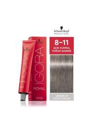 Igora Royal Küllü Tonlar 8-11 Açık Kumral Yoğun Sandre Saç Boyası 60 ml | Soğuk ve Doğal Küllü Yansımalar - Igora