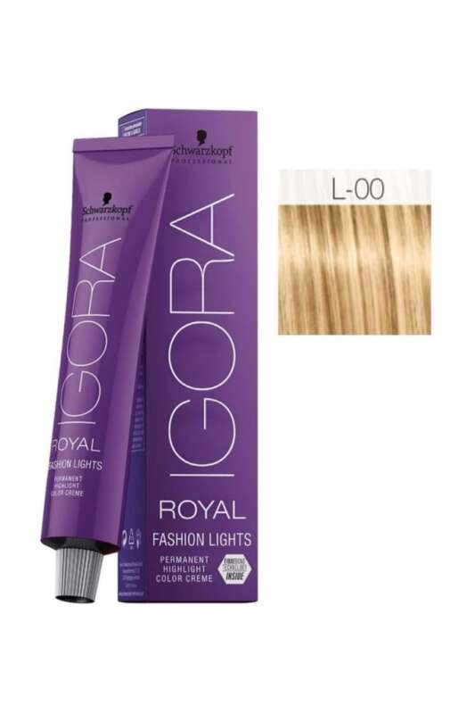 Schwarzkopf Igora Royal Fashion Lights L-00 Yoğun Doğal Saç Boyası 60 ml | Canlı ve Uzun Süre Kalıcı Renkler - 1