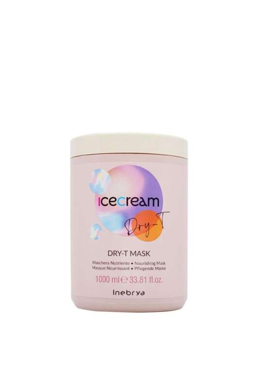 Inebrya Ice Cream Dry-T Nourishing Mask 1000 ml | Kuru Saçlar İçin Besleyici Maskeler - 1