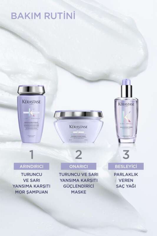 Kerastase Blond Absolu Bain Ultra-Violet Boyalı Gri Ve Sarı Saçlar İçin Mor Şampuan 250 ml - 6