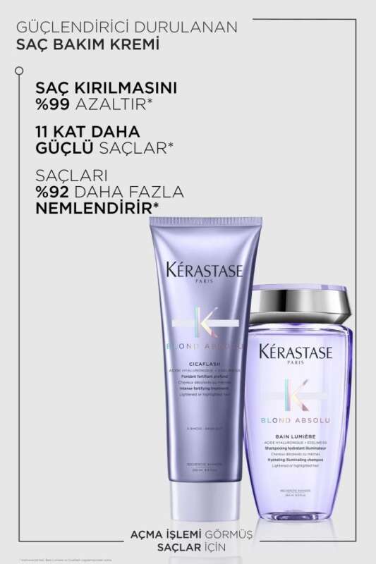 Kerastase Blond Absolu Sarı Saçlar İçin Parlaklık ve Renk Koruma Kremi 150ml | Durulanan Yoğun Bakım & Sarı Ton Önleyici - 3