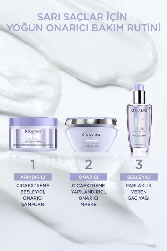 Kerastase Blond Absolu Masque Cicaextreme Sarı Saçlar İçin İşlem Sonrası Onarıcı Maske 200ml | Yoğun Bakım & Parlaklık - 5