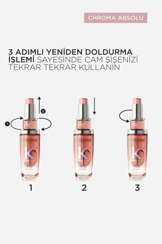 Kérastase Chroma Absolu LHuile Chroma Eclat Renk Koruma, Işıltı ve Yeniden Doldurulabilir Saç Yağı 75 ml - 7