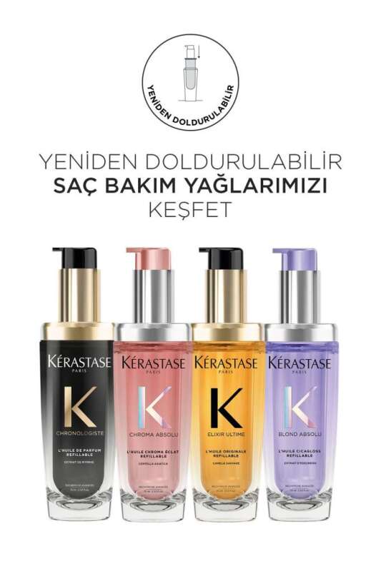 Kérastase Chronologiste Parfümlü Besleyici Onarıcı Lüks Saç Bakım Yağı 75 ml - 8