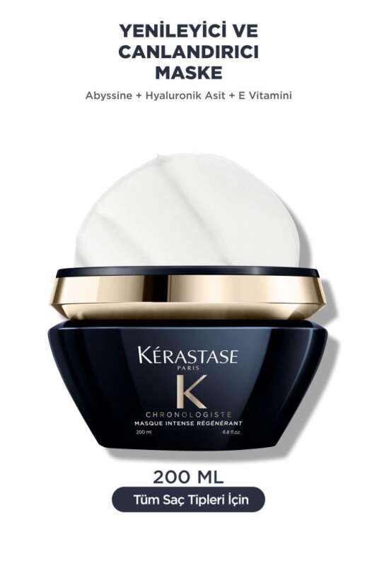 Kerastase Chronologiste Intense Regenerant Yenileyici Saç Maskesi 200 ml – Yıpranmış Saçlar için Yoğun Onarıcı ve Canlandırıcı Bakım Maskesi - 1