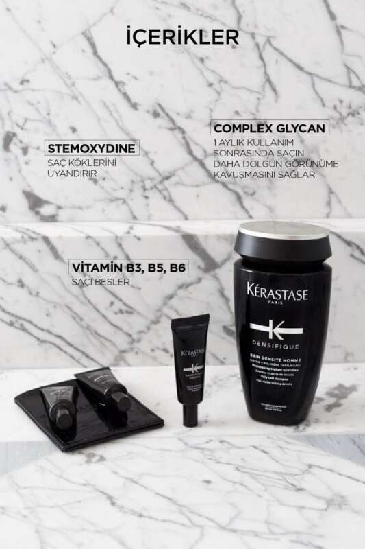 Kerastase Densifique Bain Densité Homme 250 ml | Erkekler İçin Yoğunluk ve Dolgunluk Veren Şampuan - 3