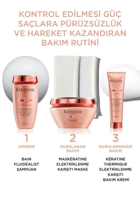 Kerastase Discipline Keratine Thermique - Asi ve Kabarık Saçlar İçin Durulanmayan Isı Koruyucu Saç Bakım Sütü 150ml - 4