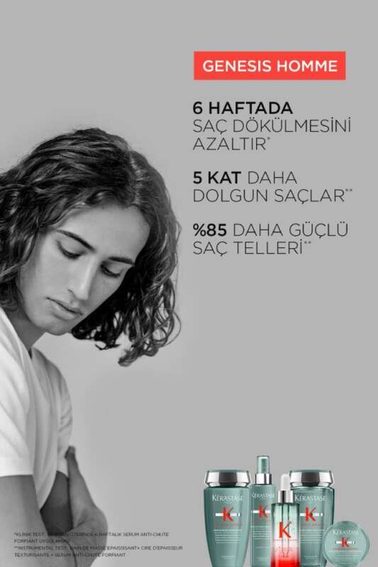Kerastase Genesis Homme Erkekler İçin Saç Dökülme Karşıtı Serum 90ml | Saç Köklerini Güçlendirir & Yoğunluk Artırır - 3
