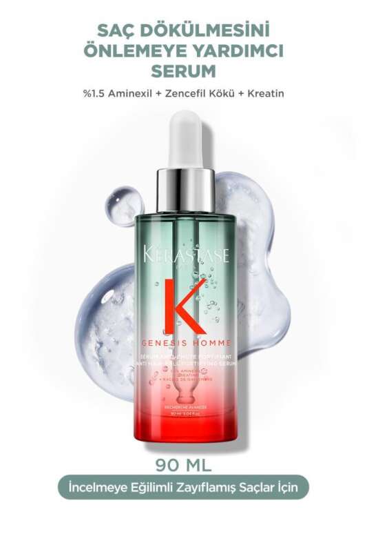Kerastase Genesis Homme Erkekler İçin Saç Dökülme Karşıtı Serum 90ml | Saç Köklerini Güçlendirir & Yoğunluk Artırır - 2