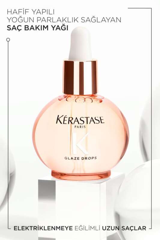Kerastase Gloss Absolu Glaze Drops 45 ml- Elektriklenmeye Eğilimli Saçlar için Parlaklık ve Bakım Saç Yağı - 2