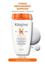 Kerastase Nutritive Bain Satin Riche - Kuru ve Hassas Saçlar İçin Yoğun Nemlendirici ve Satin Parlaklık Şampuanı 250ml - Kerastase