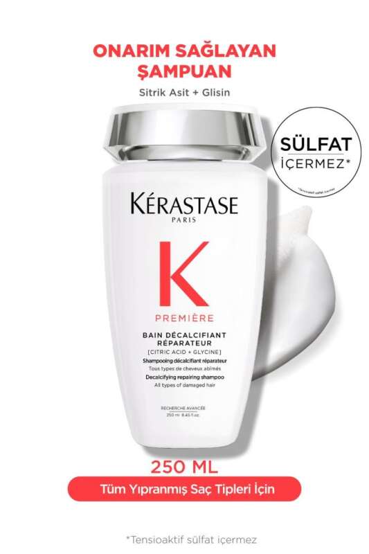 Kérastase Première Bain Décalcifiant Réparateur - Yıpranmış Kırılgan Saçlar İçin Onarıcı Şampuan 250ml - 1