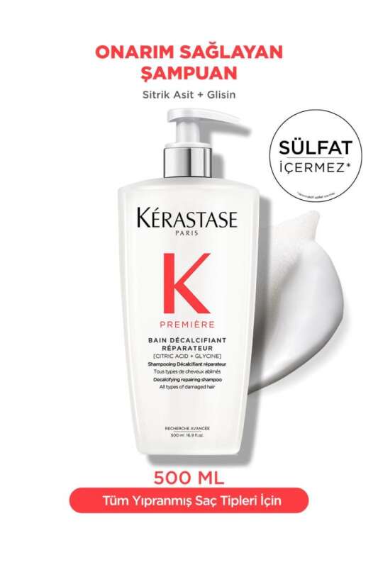 Kerastase Première Bain Decalcifiant Reparateur Yıpranmış Saçlar Için Onarım Sağlayan Şampuan 500 ML - 1