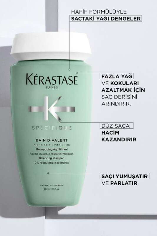 Kerastase Specifique Bain Divalent Yağlanma Karşıtı Şampuan 250 ml - Yağlı Saçlar ve Saç Derisi İçin Dengeleyici, Sebum Kontrolü ve Derin Temizlik - 2