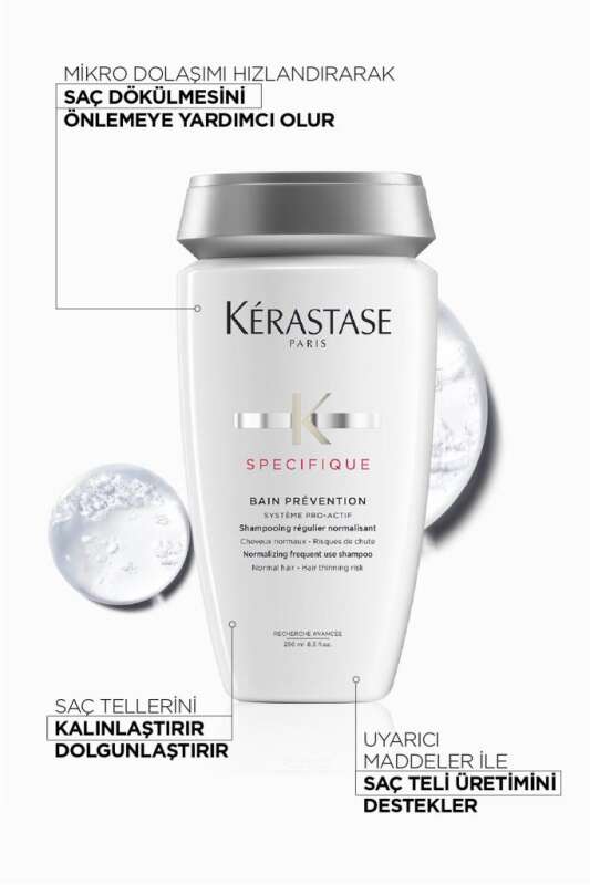 Kerastase Specifique Bain Prevention Dökülme Karşıtı Şampuan 250 ml - Saç Dökülmesini Önleme, Saç Köklerini Güçlendirme ve Saç Derisi Sağlığı ile Yoğun Bakım - 2