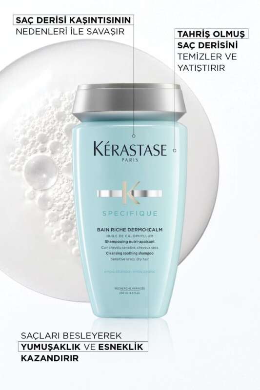 Kerastase Specifique Bain Dermocalm Riche Kuru ve Hassas Saç Derisi İçin Yatıştırıcı Şampuan 250 ml - 2