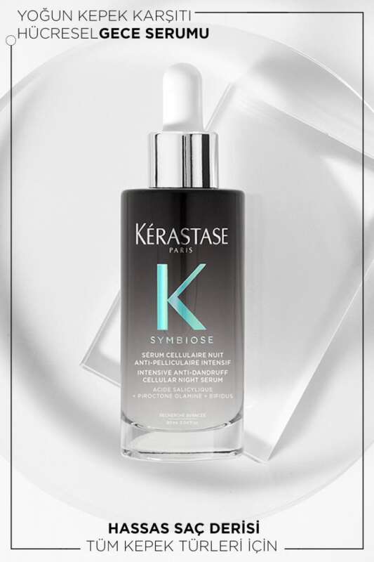 Kerastase Symbiose Yoğun Kepek Karşıtı Gece Serumu - Hassas Saç Derisi İçin Onarıcı ve Dengeleyici Gece Bakımı 90ml - 1
