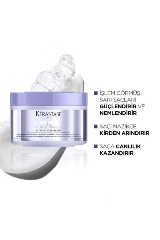 Kerastase Blond Absolu Le Bain Cicaextreme Şampuan 250ml | Açık Saçlar İçin Sararmayı Önleyici ve Onarıcı - 3