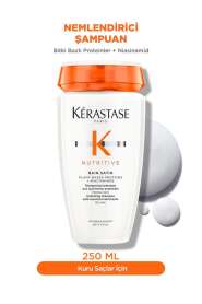 Kérastase Nutritive Bain Satin - Kuru ve Hassas Saçlar İçin Nemlendirici, İpeksi Parlaklık ve Yumuşaklık Sağlayan Şampuan 250ml - Kerastase