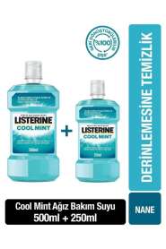 Listerine Cool Mint Nane Aromalı 500ml + 250ml | Avantajlı Paket - 