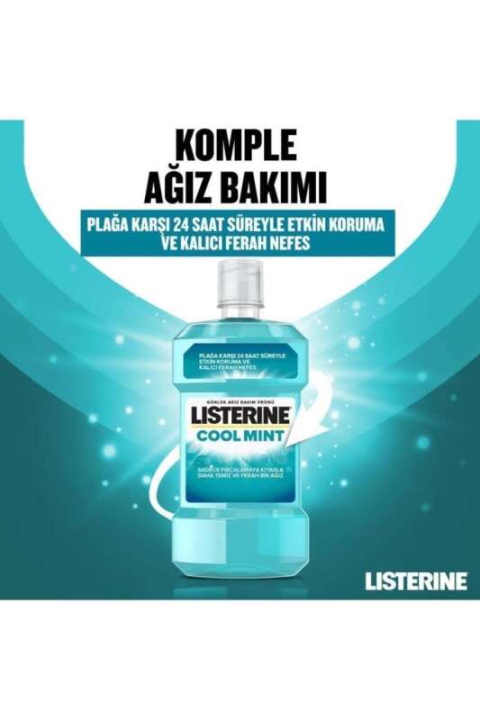 Listerine Cool Mint Nane Aromalı 500ml + 250ml | Avantajlı Paket - 3