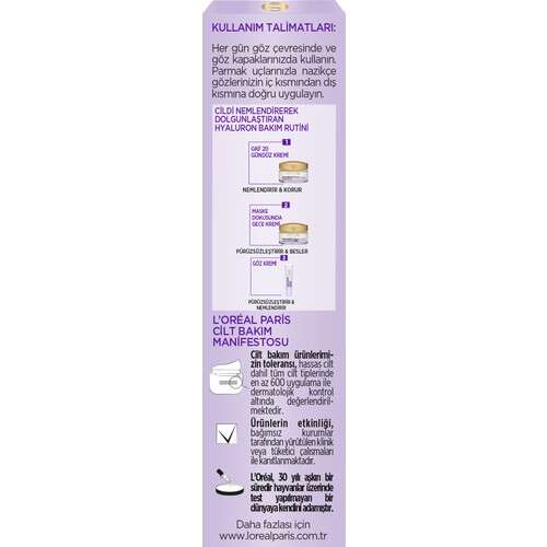 L'Oréal Paris Hyaluron Uzmanı Cilt Dolgunlaştıran Nemlendirici Göz Kremi 15ml - 5