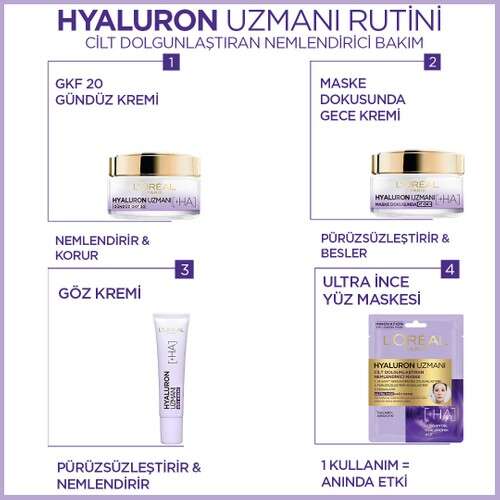 L'Oréal Paris Hyaluron Uzmanı Cilt Dolgunlaştıran Nemlendirici Göz Kremi 15ml - 9