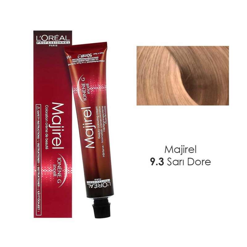 LOréal Professionnel Majirel 9.3 Sarı Dore Saç Boyası 50 ml | Canlı ve Kalıcı Altın Sarı Tonları - 1