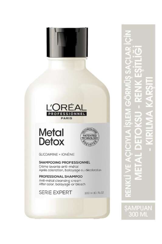 LOréal Professionnel Metal Detox Renkli Saçlar İçin Metal Arındırıcı Şampuan - Sülfatsız & Bakır Temizleyici 300 Ml - 1