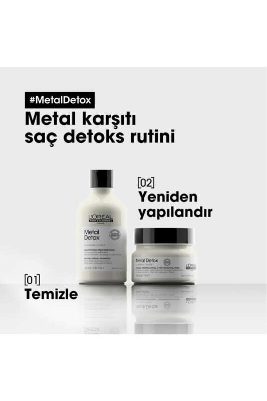 LOréal Professionnel Metal Detox Renkli Saçlar İçin Metal Arındırıcı Şampuan - Sülfatsız & Bakır Temizleyici 300 Ml - 5
