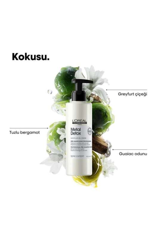 LOréal Metal Detox Şampuan Öncesi Bakım Serumu 250ml - Boyalı ve Açık Renkli Saçlarda Metal Temizleyici & Renk Koruyucu Serum - 6