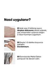 LOréal Metal Detox Şampuan Öncesi Bakım Serumu 250ml - Boyalı ve Açık Renkli Saçlarda Metal Temizleyici & Renk Koruyucu Serum - 8