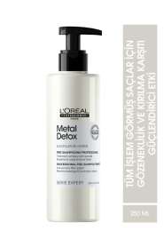 LOréal Metal Detox Şampuan Öncesi Bakım Serumu 250ml - Boyalı ve Açık Renkli Saçlarda Metal Temizleyici & Renk Koruyucu Serum - Loreal Professionnel